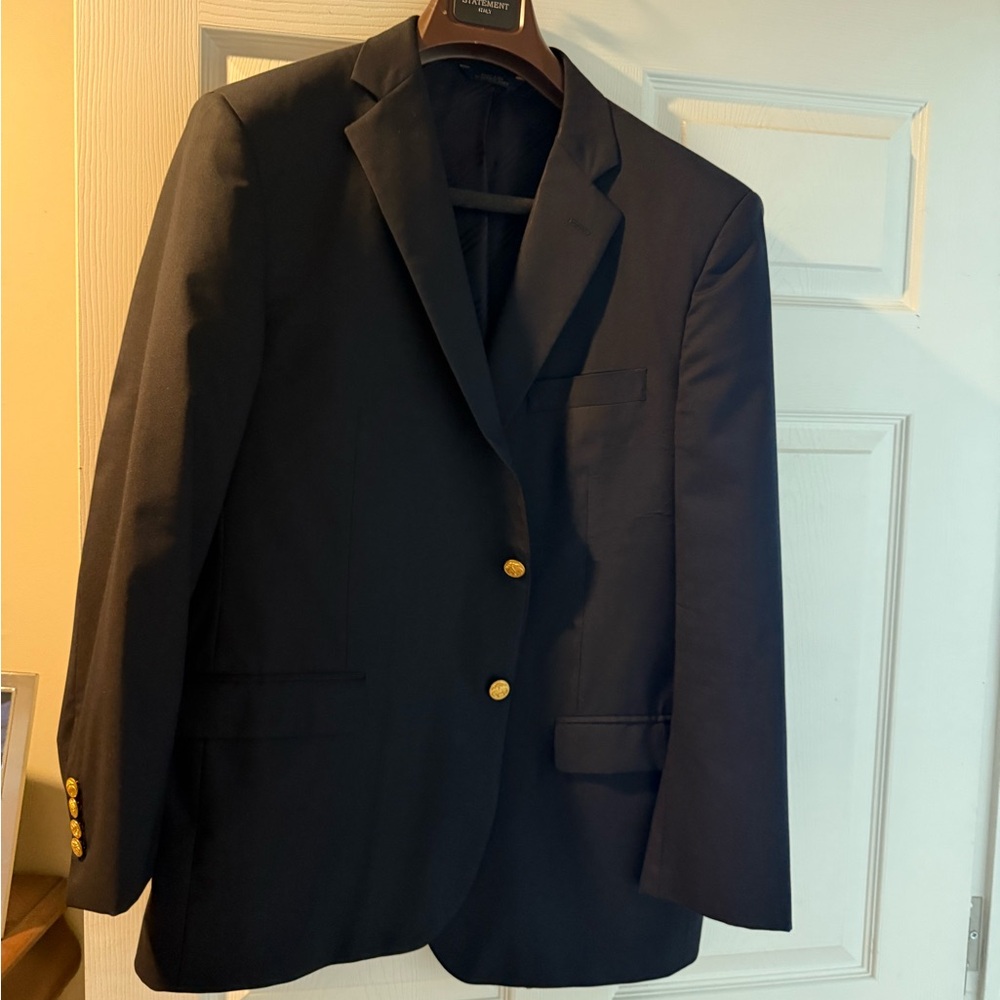 Brooks Brothers Navy Blazer with Gold Buttons 1818 Madison